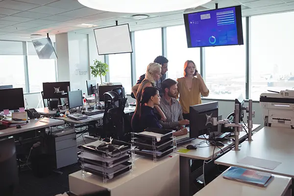 Office Workers Collaborating